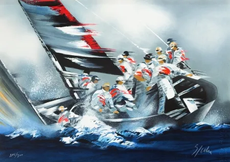 Lithografie Spahn - Coupe de l’America - Alinghi 2
