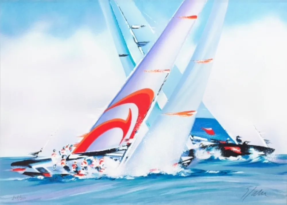 Lithografie Spahn - Coupe de l’America - Alinghi