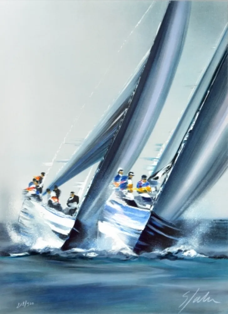 Lithografie Spahn - Coupe de l’America - Valence