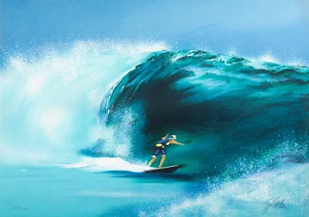 Lithografie Spahn - La Vague