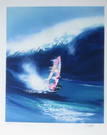 Lithografie Spahn - La vague