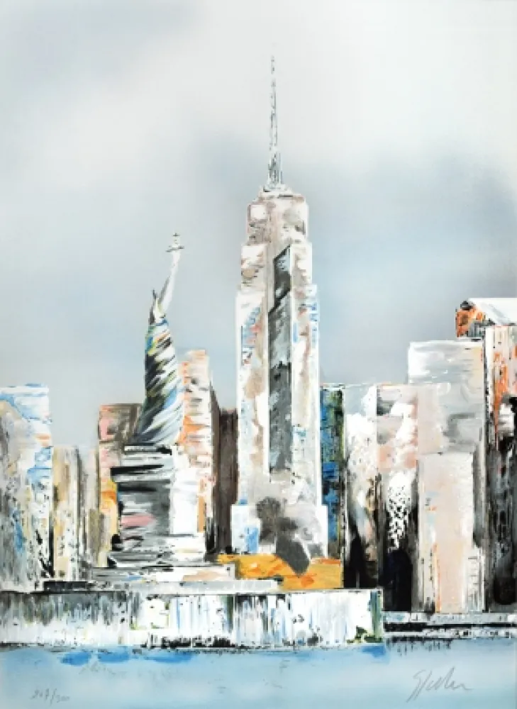 Lithografie Spahn - Manhattan