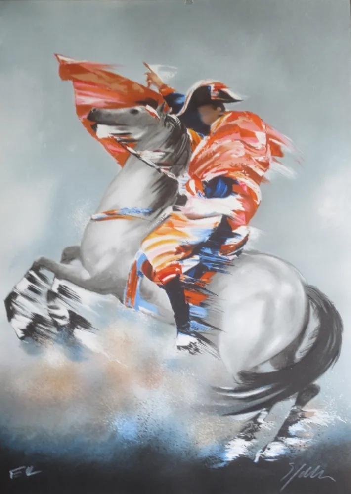 Lithografie Spahn - Napoleon bonaparte