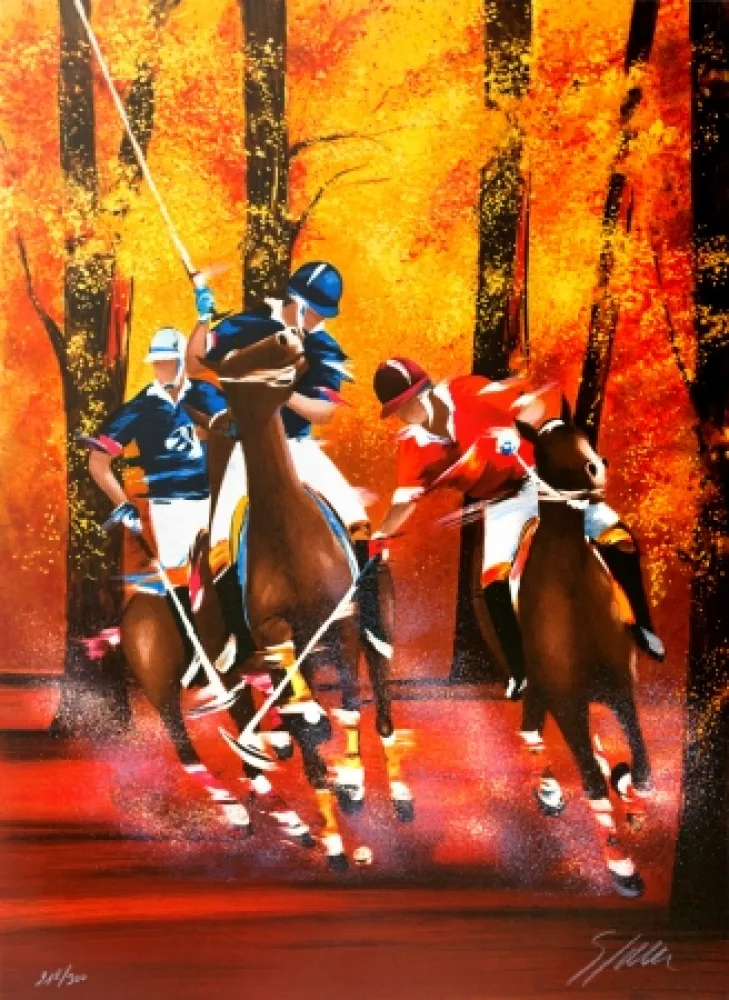 Lithografie Spahn - Polo