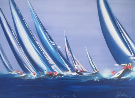 Lithografie Spahn - Régates II