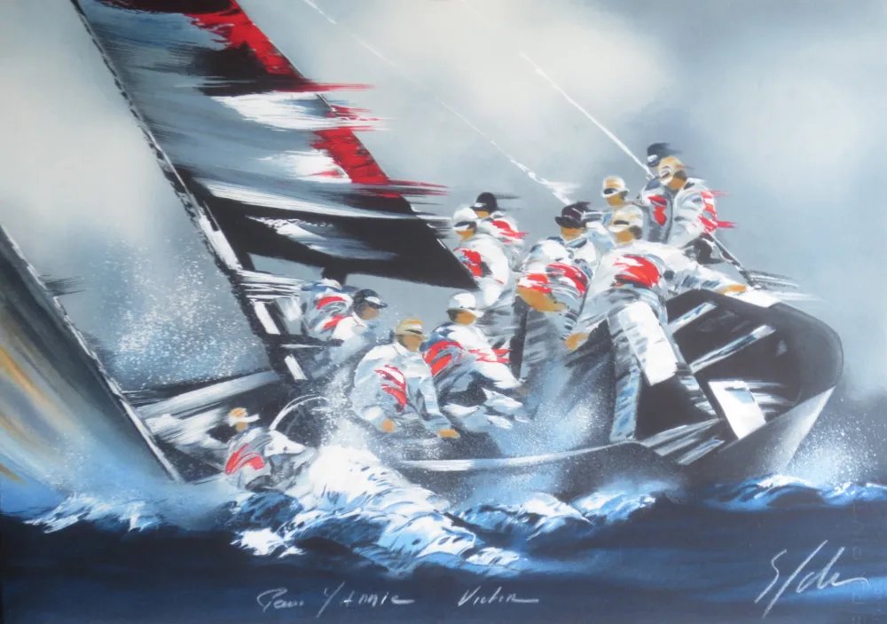 Lithografie Spahn - Voile grise