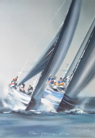 Lithografie Spahn - Voile grise verticale