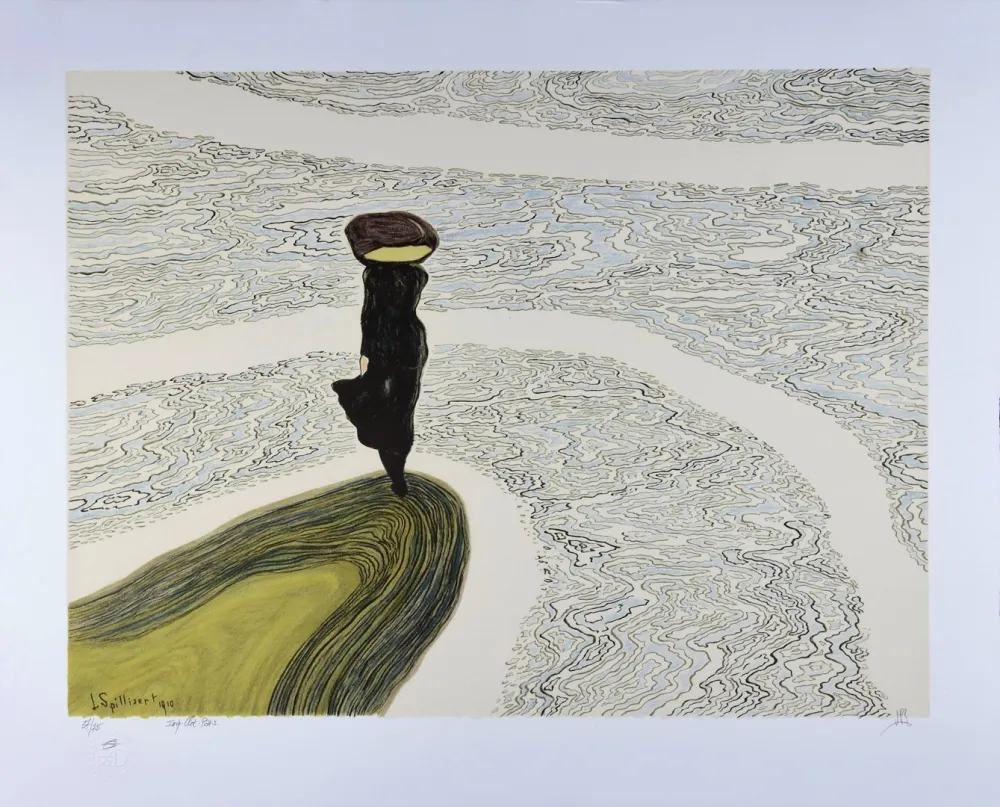 Lithografie Spilliaert - Femme au bord de l'eau, 1910 | Woman at the Shoreline, 1910