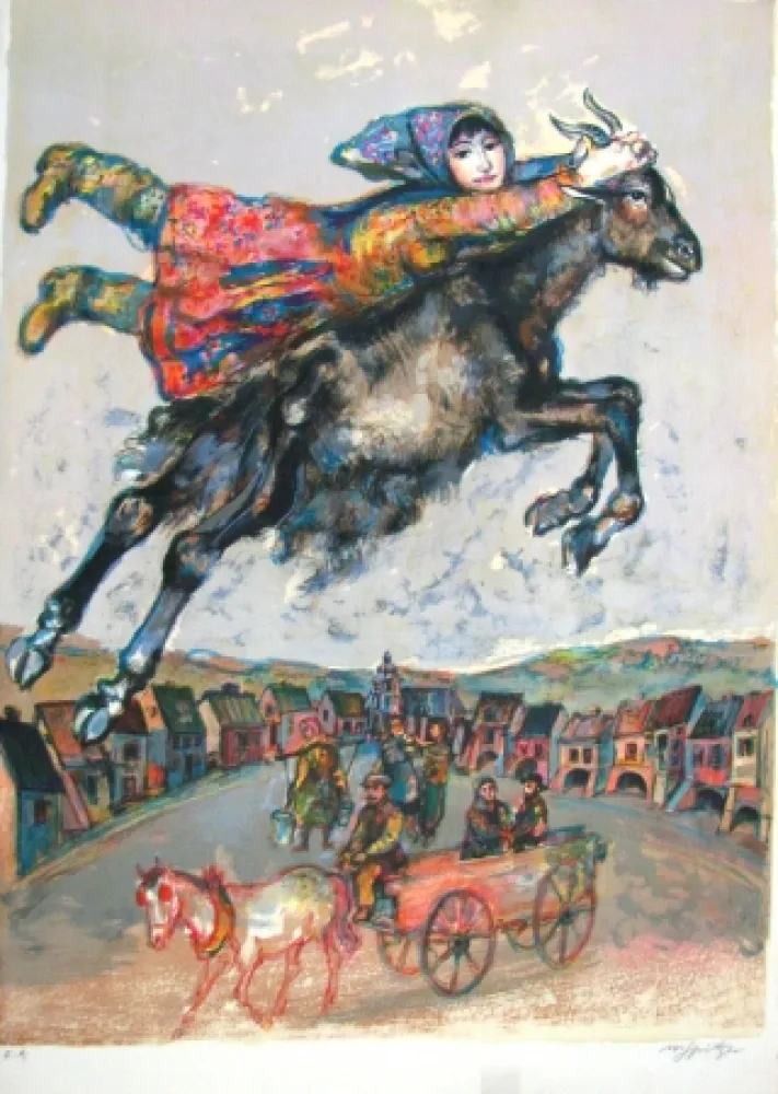 Lithografie Spitzer - Au village