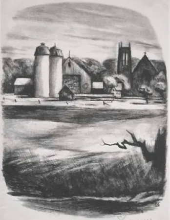 Lithografie Spruance - Newtorn Towers