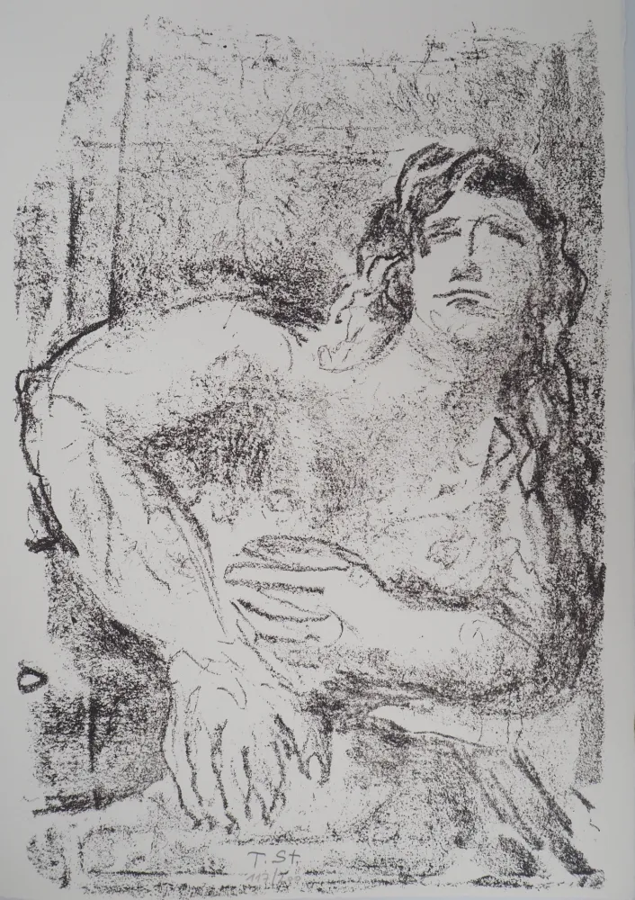 Lithografie Stadler - Portrait au matin 