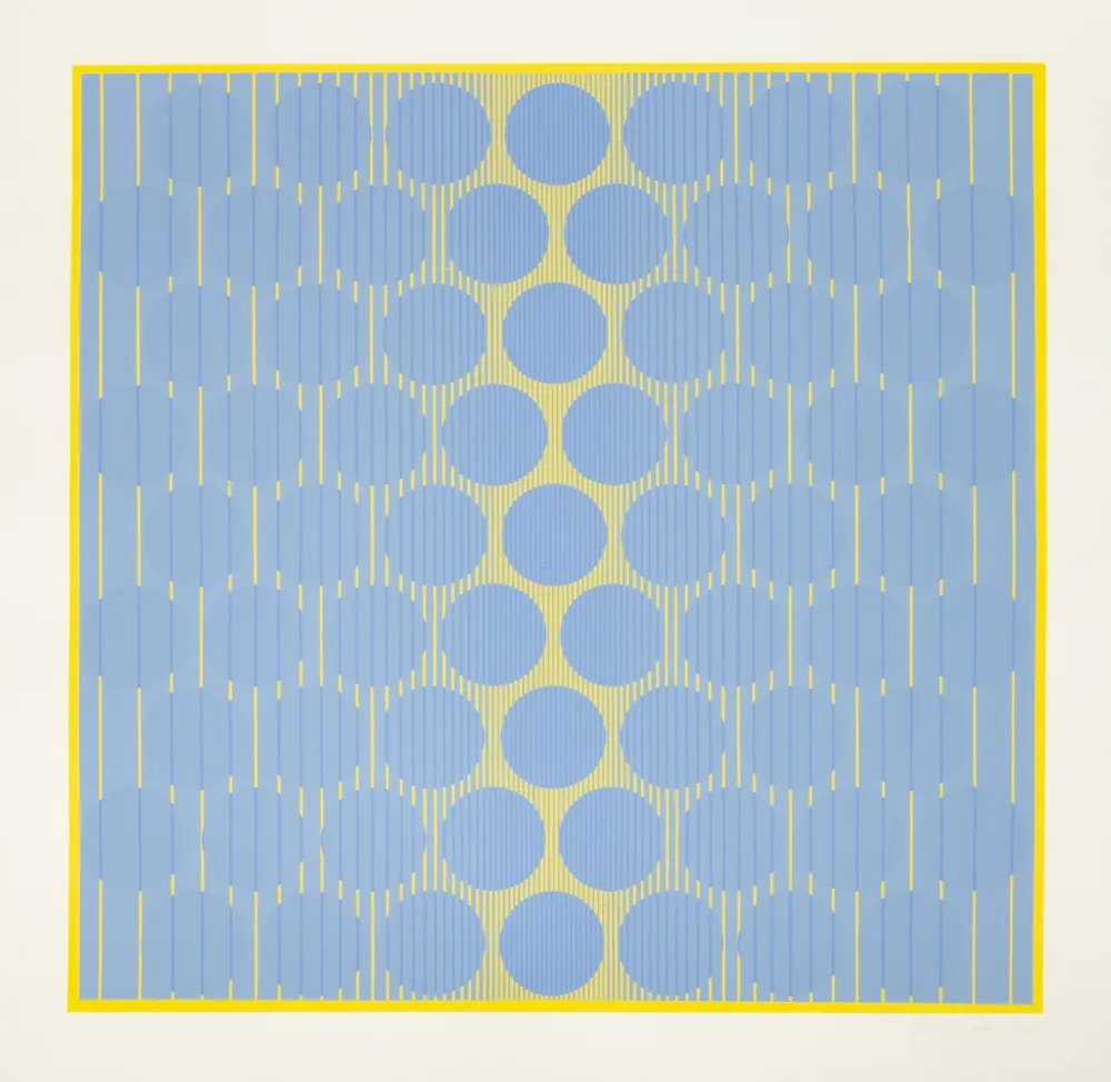 Zeefdruk Stanczak - Blue Circles, from Eight Variants