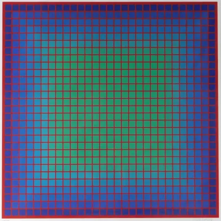 Zeefdruk Stanczak - Conferring Blue