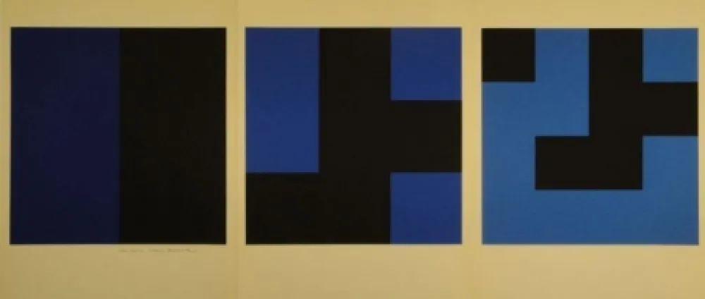 Zeefdruk Stankowski - Wachsen verzweigen verfeinern. Fünteiliges Leporello