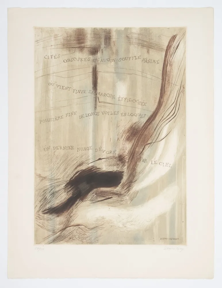 Ets En Aquatint Staritsky - Gravure-Poème, Pierre Restany.
