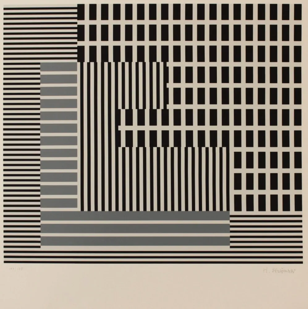 Lithografie Stazewski - LATTICE COMPOSITION - EXACTA FROM CONSTRUCTIVISM TO SYSTEMATIC ART 1918-1985