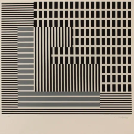 Lithografie Stazewski - LATTICE COMPOSITION - EXACTA FROM CONSTRUCTIVISM TO SYSTEMATIC ART 1918-1985