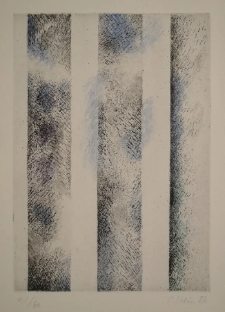 Ets En Aquatint Stein - Transparente Bahnen oder Gläsern