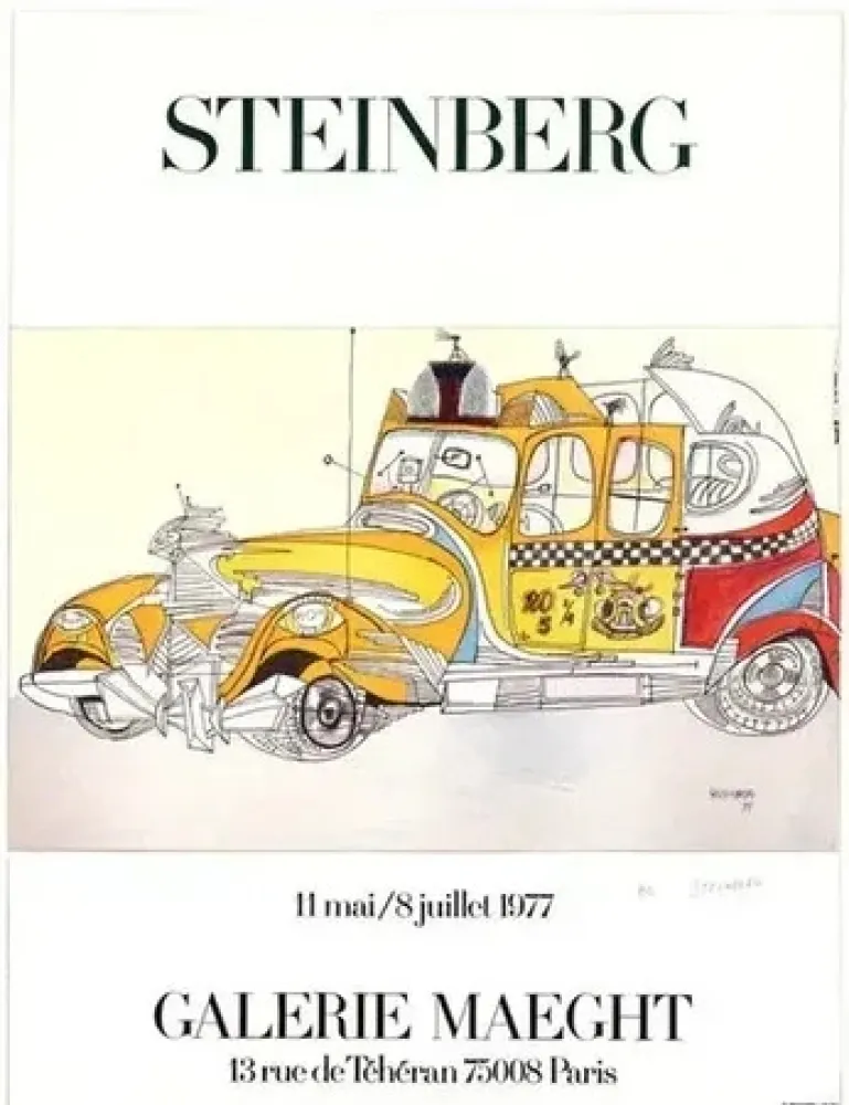 Lithografie Steinberg - Exposition Maeght (1977)