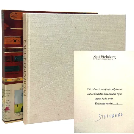 Geïllustreerd Boek Steinberg -  Hand-Signed artbook, New York 1978 - Saul Steinberg [Signed, Limited] Steinberg, Saul (art) and Harold Rosenberg (text)