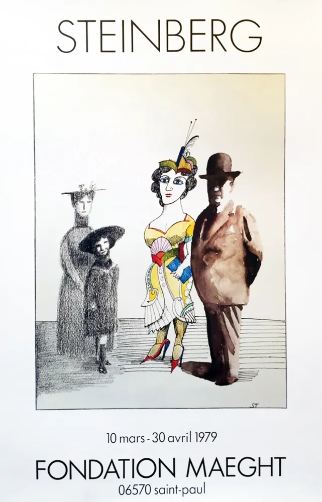 Poster Steinberg - STEINBERG 1979. Fondation Maeght 10 mars - 30 avril 1979.