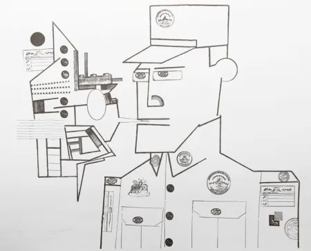 Lithografie Steinberg - The General from the Peace Portfolio