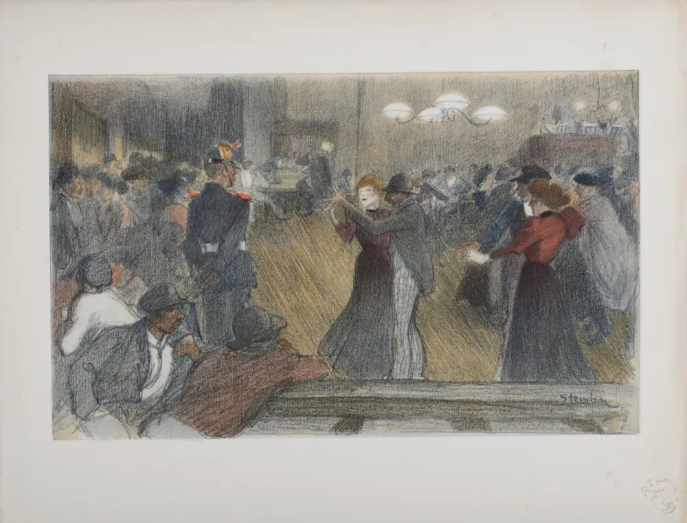 Lithografie Steinlen - Bal des Barrières, 1897