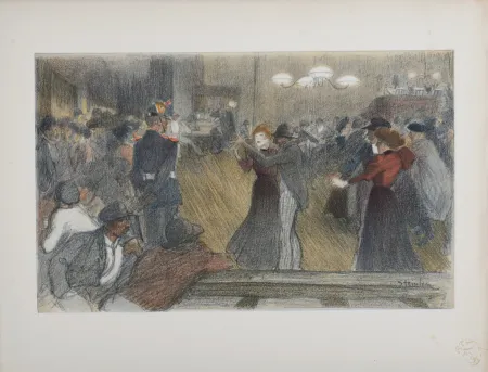 Lithografie Steinlen - Bal des Barrières, 1897