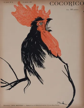 Lithografie Steinlen - Cocorico