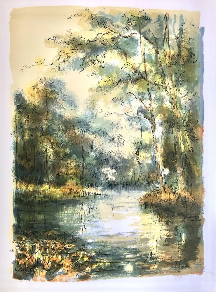 Lithografie Steinlen - Forêt voisine