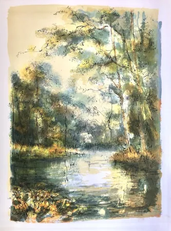 Lithografie Steinlen - Forêt voisine