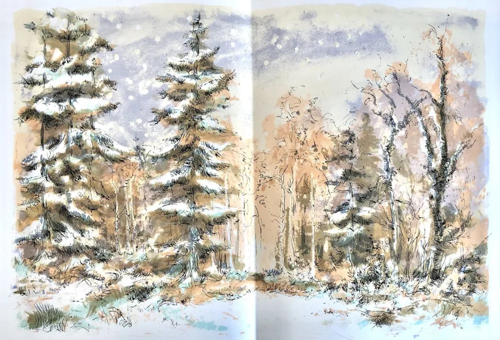 Lithografie Steinlen - Forêt voisine