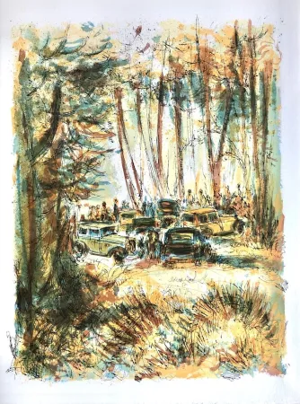 Lithografie Steinlen - Forêt voisine