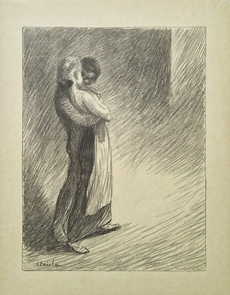 Lithografie Steinlen - Il bacio