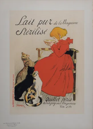 Lithografie Steinlen - Lait Pur Stérilisé de la Vingeanne, Les Maitres de L’Affiche, 1897