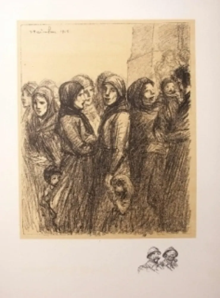 Lithografie Steinlen - L'attente