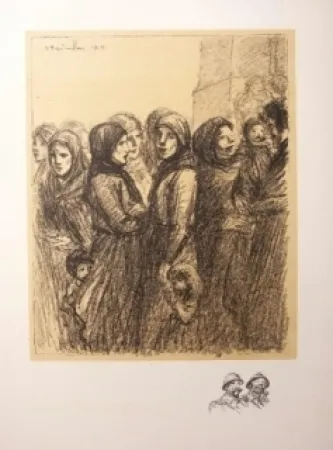 Lithografie Steinlen - L'attente
