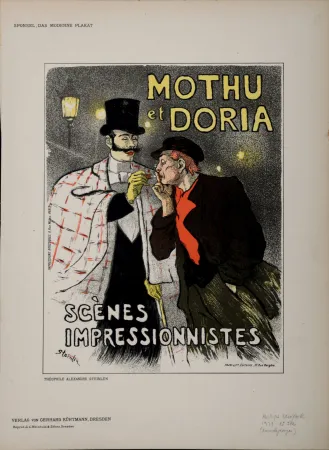 Lithografie Steinlen - Mothu et Doria, 1897