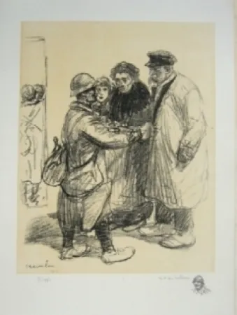 Lithografie Steinlen - On ne s'en fout pas.