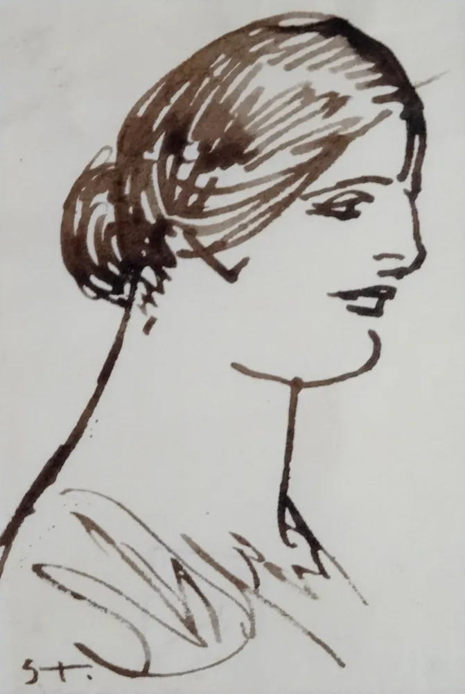 Geen Techniek Steinlen - Portrait de femme