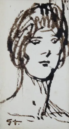 Geen Techniek Steinlen - Portrait de femme