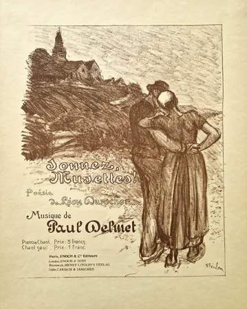 Lithografie Steinlen - Sonnez Musettes!