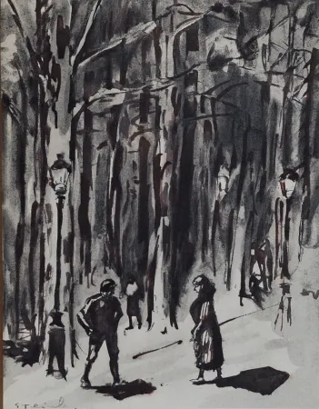 Lithografie Steinlen - Steinlen et la rue