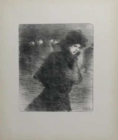 Lithografie Steinlen - Une femme qui passe, 1896