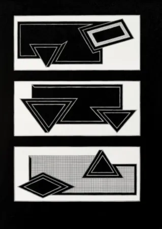 Lithografie Stella - Black Stack