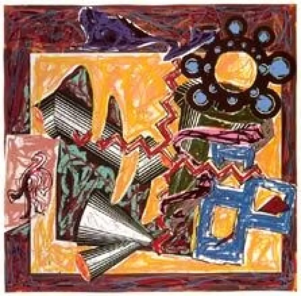 Zeefdruk Stella -  THEN CAME A FIRE AND BURNT THE STICK 