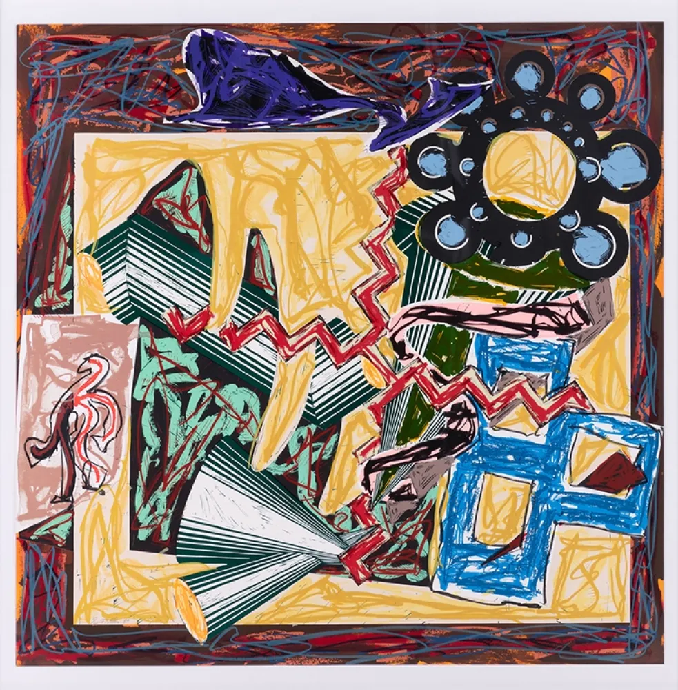 Zeefdruk Stella - Then Came a Fire and Burnt the Stick, after El Lissitzky's Had Gadya