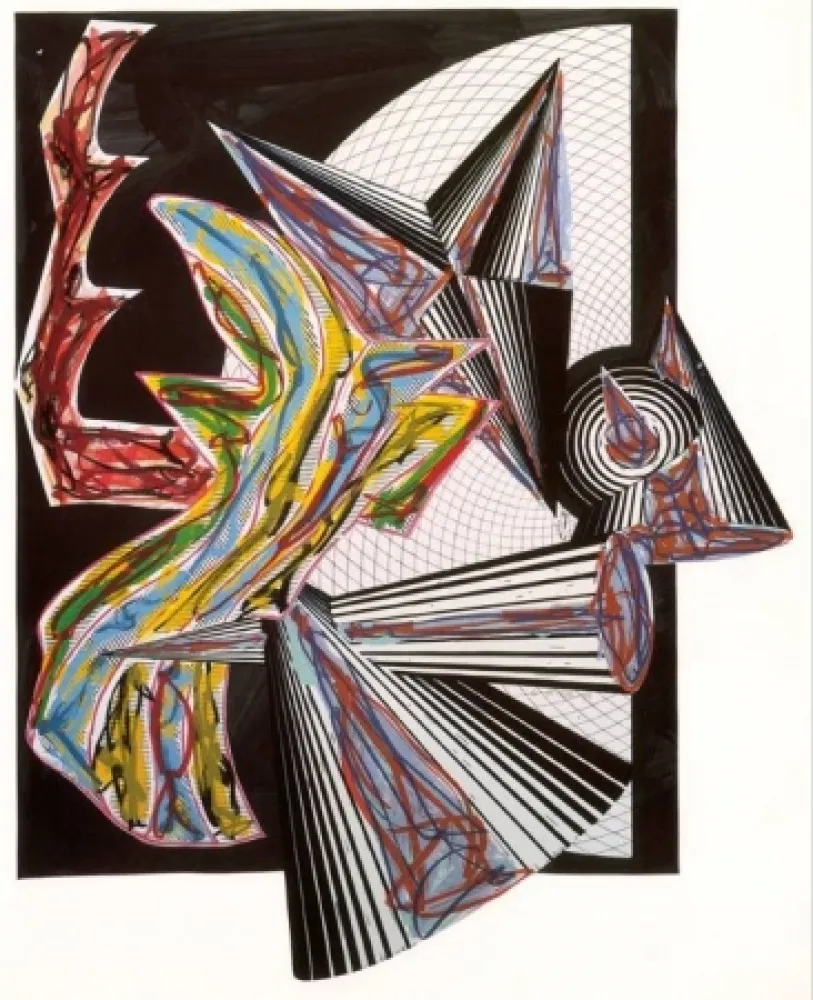 Zeefdruk Stella -  THEN CAME DEATH AND TOOK THE BUTCHER