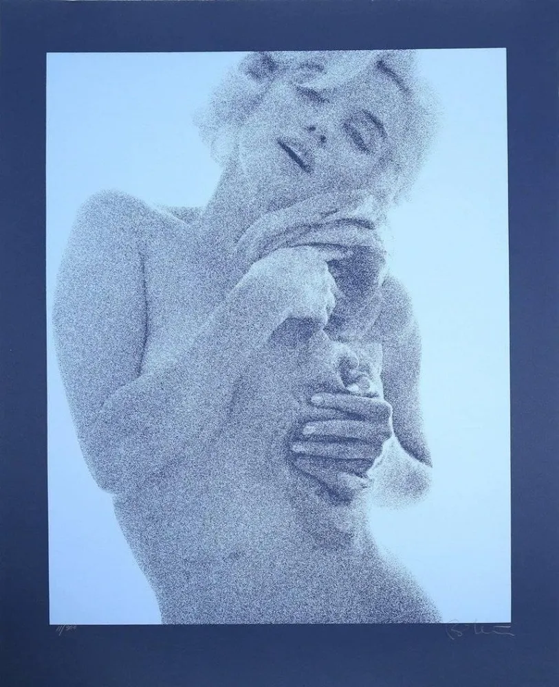 Lithografie Stern - Marilyn (Blue)