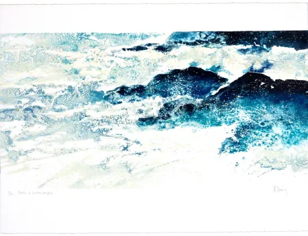 Lithografie Stholl - Matin à contre-vagues